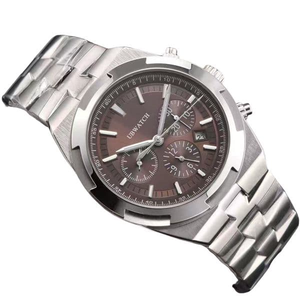 V1 Quick Release Strap NO CHRONOGRAPH Automatic Mens Watches 40MM Hardlex Stainless Steel Highly Textured Watch