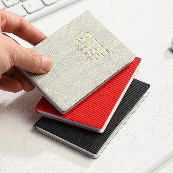 English A7 Mini Pocket Notebook 12 Months Taking Notes 2025 Schedule Planner Notepad Academic Weekly Agenda Diary Notepad X250825