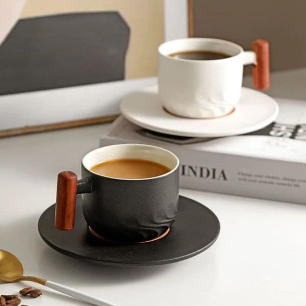 Ceramic Retro Coffee Cup Office Water Filter Tea Mug Handmade Birthday Gift 250825BJ