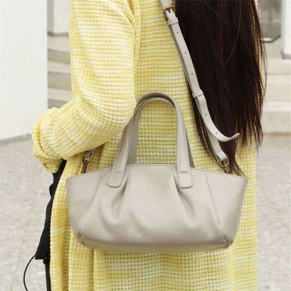 Designer Bags Pleated Genuine Leather Soft Tote Handbags For Women 2025 Designer Commuting Work Ladies Shoulder Crossbody Bags Luxury Bag