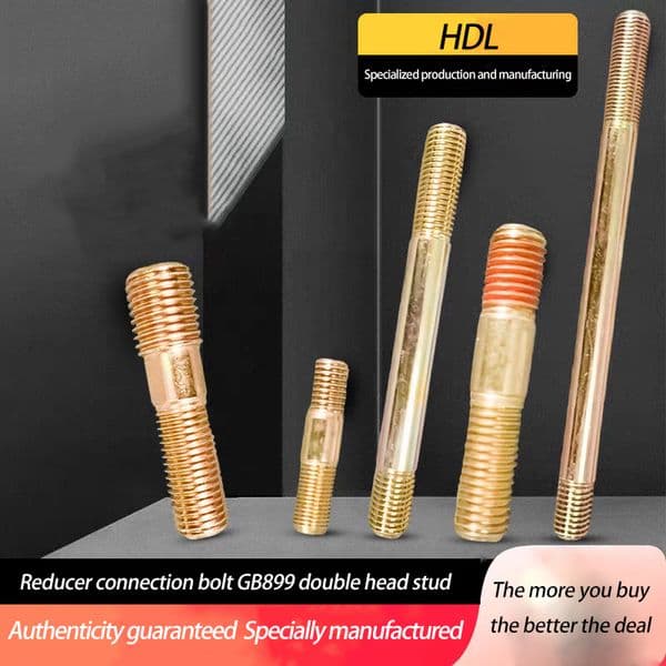Grade 10 Double-headed Screws for GB899 Gearbox Connections-Colorful Zinc Coated Size:M12