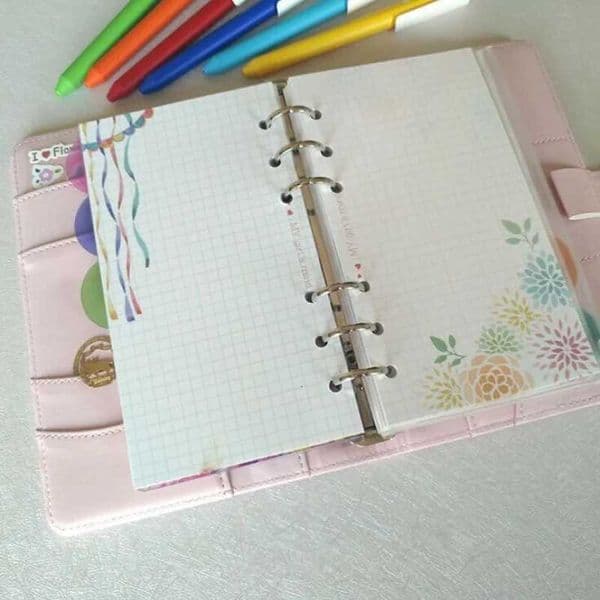5 A6 Ash 40 Sheets Loose Leaf Notebook Refill Spiral Binder Inner Page Inside Paper Stationery X250825