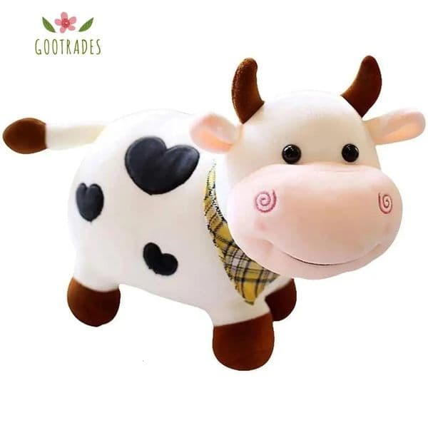 Cute Cartoon Home Decoration Cow Plush Toy Kids Toy Stuffed Animals Animal Plush Doll Smile Cow Stuffed Toy Cattle Plush Toy 250825BJ