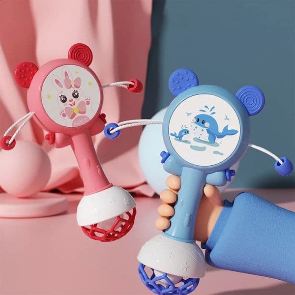 Baby Rattle Toys Teether Hand Bells Mobile Infant Stop Weep Tear Rattles Early Educational Toy for born Gifts 018M 250826