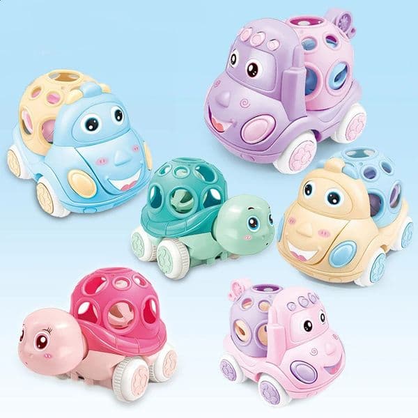 Baby Toy Car Rattle Press Go Friction Powered Truck Soft Rolling Cars for Toddlers 13 Perfect Birthday Gift for Girls Boys 250826BJ