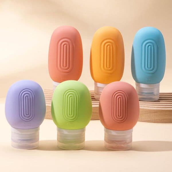 60ML 90ML Silicone Travel Bottles for Toiletries Leak Proof Squeezable Silicone Toiletry Containers Travel Size Bottles for Toiletries Shampoo Conditioner