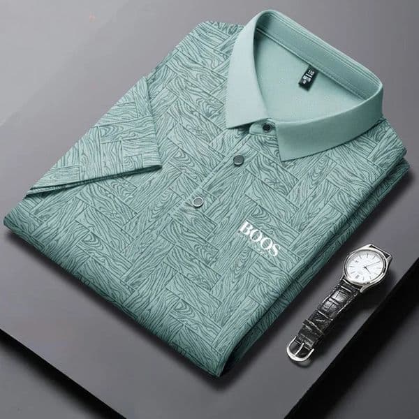 Mens Summer y Business Casual Short sleeved POLO Shirt Fashion Comfortable and Breathable Top 250825BJ