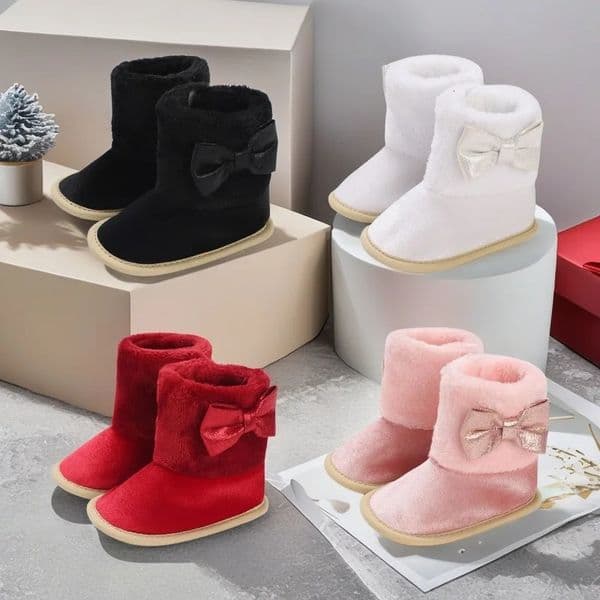 Autumn and Winter Cotton Shoes with Velvet Snow Boots 01 Year Old Baby Boys and Girls Warm Baby Shoes Soft soled Shoes Sneakers250825BJ