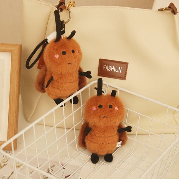 Cockroach Pendant Plush Toy Doll Worm Bag Pendant Keychain