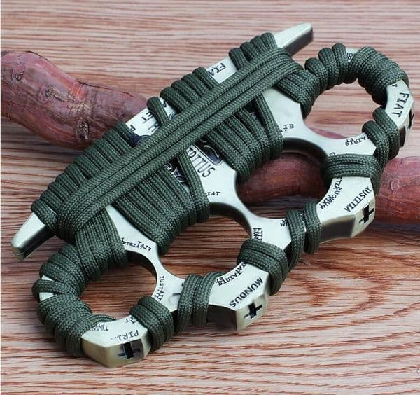 Thickened 11mm Brass Knuckle Four-finger Metal Knuckle Duster 4 Fingers Ring Tiger Weapons Men and Women's Boxing Buckle Tiger Finger Mens Rings Tool
