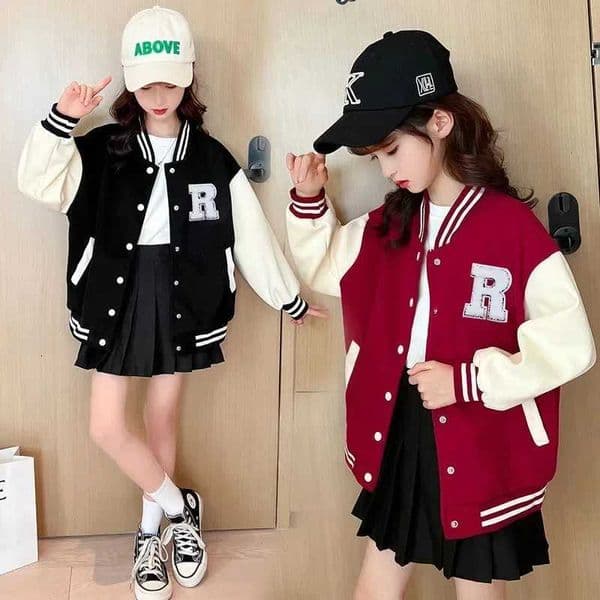 Girls Hoodies Sweatshirts Jacket Autumn New Childrens Baseball Uniform Spring Wear Casual Simple Clothing ONLY 1PCS Hoodie Z250826