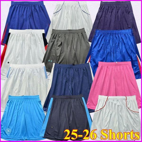 25 26 New Top Club Soccer Shorts Marseiles chelseasfc PALMER mIlAnS GREENWOOD TOT KUDUS Arsen SAKA Leeds JAMES Man B.FERNANDES CFC Napoli Thailand Version Shorts