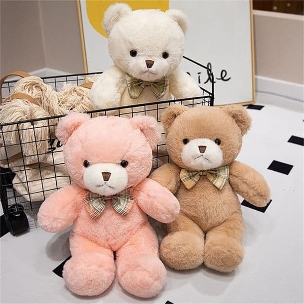 Cute Teddy Bears Stuffed Plush Toys Bear Animal Plushies Dolls Soft Bear Valentines Day Gifts Kids Birthday Home Decor Party 250825CJBJ