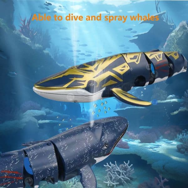 Submarine Robot Water Toy 24G Whale Shark Remote Control Ship Animal Children 250826BANJIA