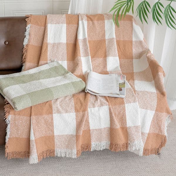 Circle Yarn Sofa All-Season Ins Style Tassel Hotel Homestay Bedside Nap Blanket