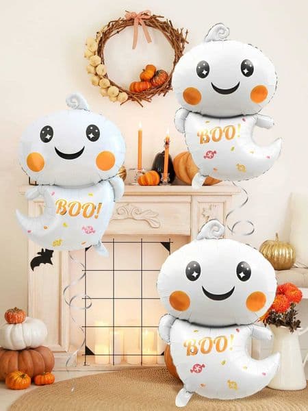 13pcs Halloween ghost balloons suitable for Halloween themed parties ghost themes horror themes trick or treat activities Z250827