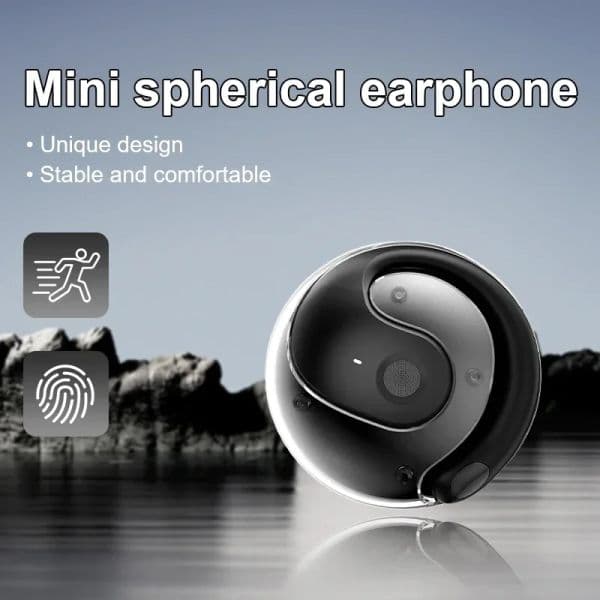 OWS Wireless Headphones Bluetooth Headset with Mics HiFi Stereo Sound Earphones Smart Touch Sports Waterproof Earbuds for phone Portable Noise-Cancelling