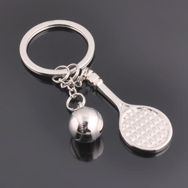 Racket Keychain Tennis Chain Key Ring Men's and Women's Pendant Gift Zinc Alloy Material H260310