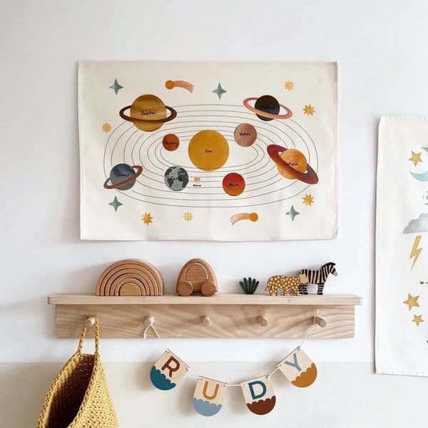 INS Nordic Style World Map Canvas Wall Hanging Childrens Room Decoration Pography Props 250826