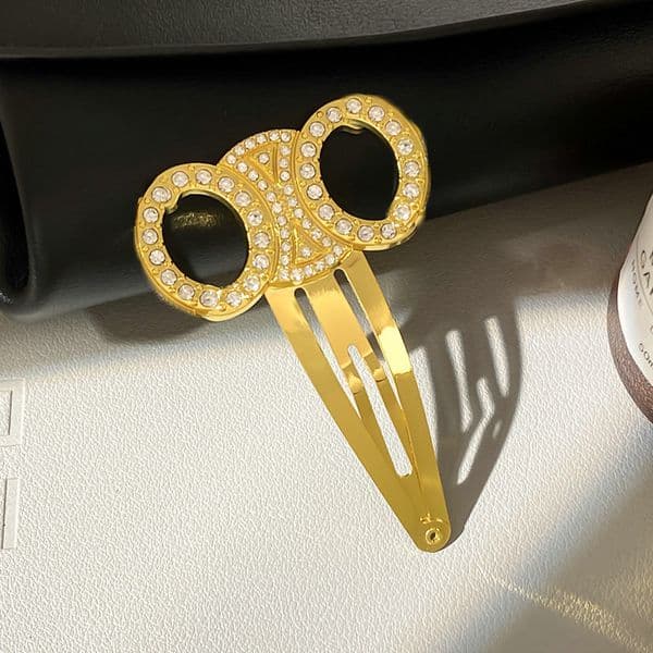 2Pcs/Pair Designer Hair Clips Diamond Heart Hair Clip Women BB Clip Hairpins Luxury Barrettes Hair Accessories