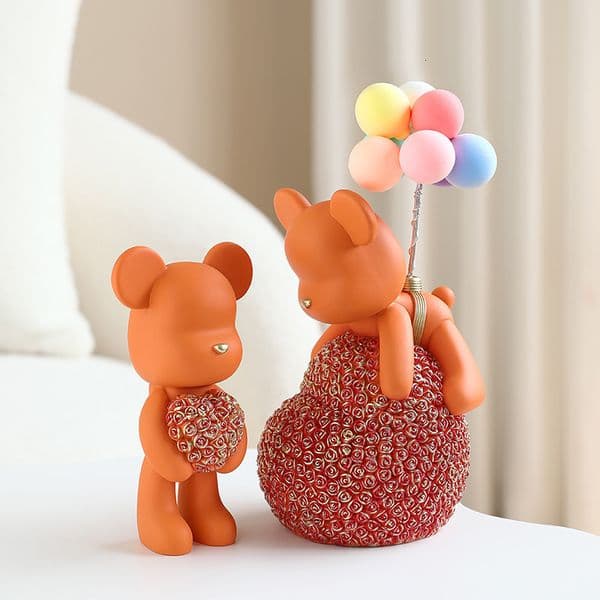 Luxury Designer Decor Violent gift set Bear Desktop Small Ornament TV Cabinet Office Living Room Bedroom Decoration Cute Healing Gift For Girls Ddmythur Decorat