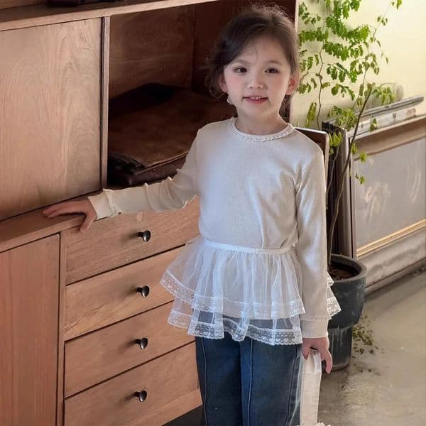 Korean Children Clothing 2025 Spring Summer Girls Skirt Cute and Stylish Baby Girl Layered and Versatile Lace Curtain Skirt 250826BJ