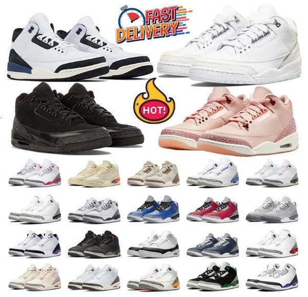 J3 3s Basketball Shoes A Ma Maniere Cardinal Fire Red Dark Mocha Racer Blue Unc Wizards Black White Cement Reimagined Georgetown Lucky Green Sports