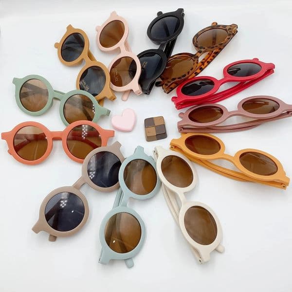 Sunglasses trendy kids Cute parent child frosted glasses 18 year old baby decorative 250827BANJIA