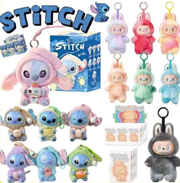STITCH Blind box toy Gifts Collectible Enamel Figurine PVC Sitting Doll Macaron Color Party Favors Adorable Desk Decorsoccer 2026