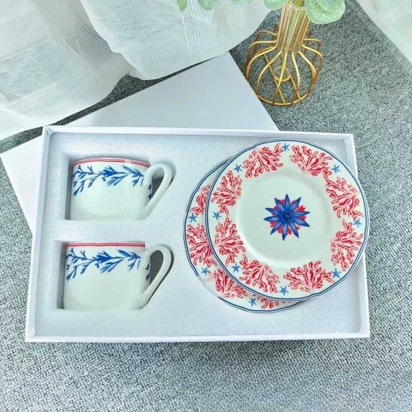 Modern Coffee Cup Set With Matching Plates European Afternoon Tea Gift Box Collection T250827