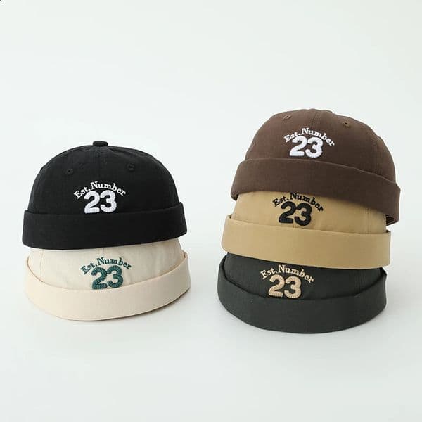 Retro Letter Docker Cap for Baby Summer Cotton Toddler Beanie Hat Hip Hop Embroidred Dome Melon Caps Kids Landlord Bonnet 250828