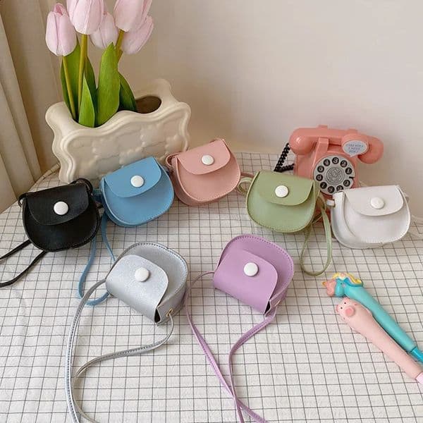 Fashion Kids Children PU Leather Shoulder Bag Lovely Baby Girls Mini Chain Coin Purse Cute Princess Crossbody Bags Small Wallet 250828