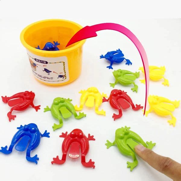5/10/20 Pcs Jumping Frog Bounce Fidget Toys Antistress Relieve Family Game Kids Birthday Party Toys for Children Boy Gifts 250827BJ
