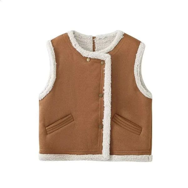 ZXRYXGS Autumn and Winter Vest Womens Clothing Lamb Wool Sleeveless Vest Women Jackets 250827BJ
