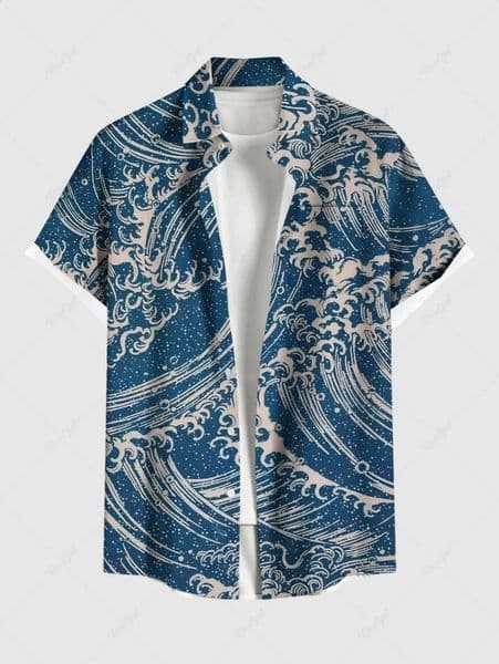 Summer Plus Size Mens Shirt 3D Prints Hawaiian Shirts Button Up Beach Vacation Short Sleeve Casual For Men 250827BANJIA