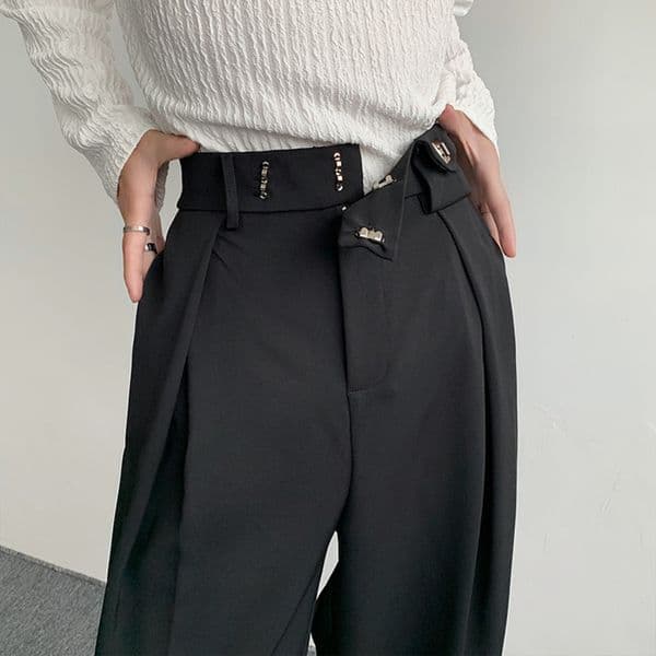Black Suit Pants Men Fashion Social Mens Dress Korean Loose Oversized Wide Leg Formal Trousers M2XL 250829BJ