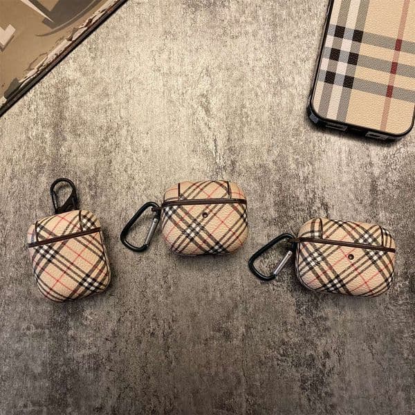 2026 New New Compatible With Apple Pro Earphone Case Luxury Wireless 123 outdoor Generation Bluetooth Striped Outdoor Leather Hard Shell Trendy Free Shipping Sh