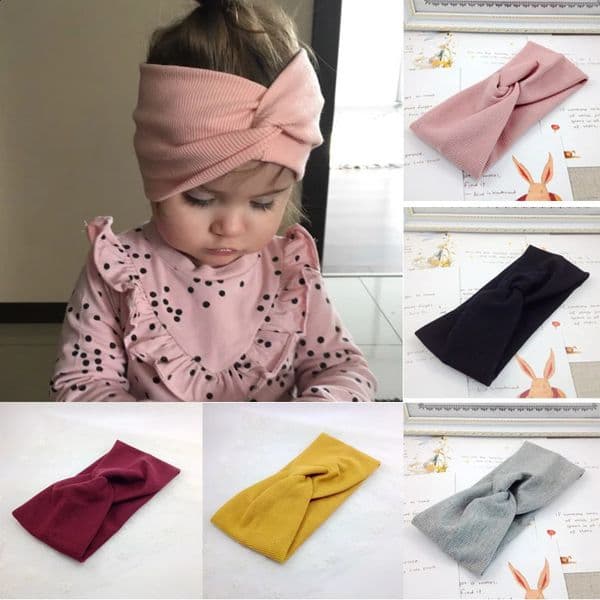 Large Size Baby Headband Girls Yoga Sport Kids Children Adult Women Bandage Solid Twisted Knotted Soft Hair Accessories Turban 250828