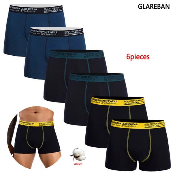 6pcs Pack Boxer Fashion Style Men Panties Cotton Underwear Male And Underpants For Homme y Set Shorts Box Slips 250828BJ