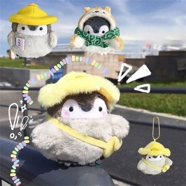 Cute Plush Key Ring Tourist Hat Keychain For Girls Gifts Creative School Bag Keychain 250828CJBJ