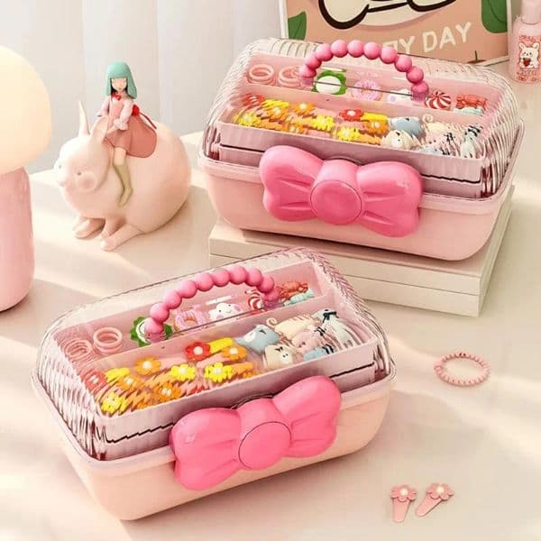 Storage Boxes Multi-layer Hairpin Box Cute Girls Jewellery Children's Hair Accessories Toy
