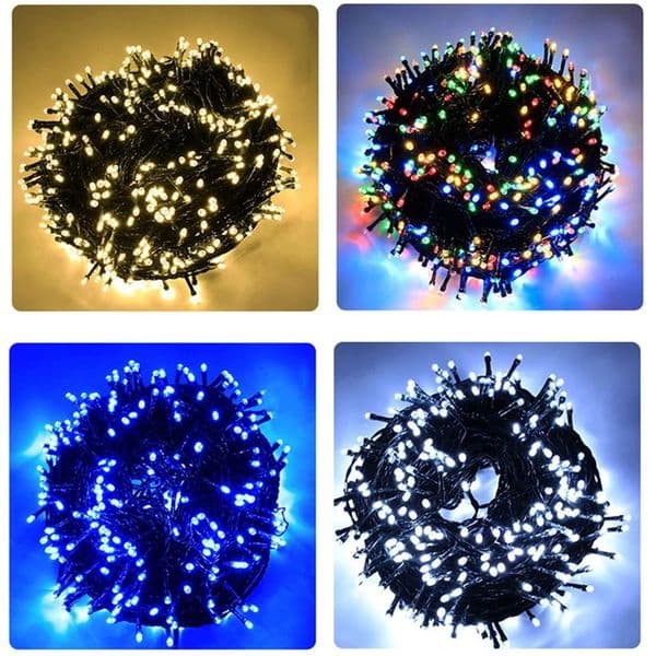 IP44 Waterproof Fairy String Lights 50M, 8 Modes Remote Control Outdoor Garden Lights, 100LED Copper Wire Decor for Wedding, Party, Christmas, Patio, Indoor Decoration
