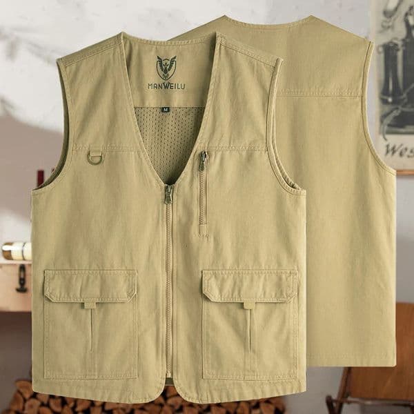 Large Size 8XL Outdoor Leisure Vest Mens MultiPocket Breathable Outdoor Sports Coat HighQuality Leisure Vest Men 250829BJ