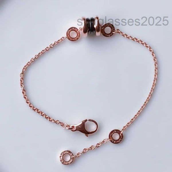 Luxury spring designer charm bracelet for women classic silver black rome numbers letters rose gold link chain bracelets bangle necklace jewelry
