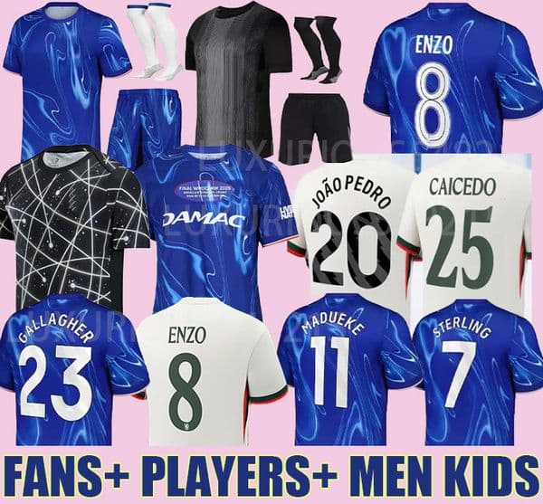 24 25 26 CAICEDO Nkunku PALMER soccer jerseys 2025 Enzo Cucurella football shirt men kids N.JACKSON SANCHO neto Guiu Adarabioyo JAMES COLWILL finals Winners Delap