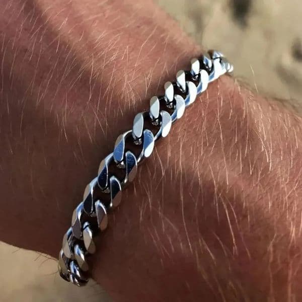 Trendy Cuban Chain Men Bracelet Classic Stainless Steel 3 5 7mm Width For Women Jewelry Party Gift 250828