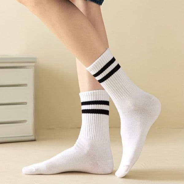 Designer Yoga Socks Womens Half-Crew Throwback Socks Cotton Medium Tube Sports Gym Dance Sock Four Seasons Fit Comfy Cushioning Classic Stretchy Sweat-wicking