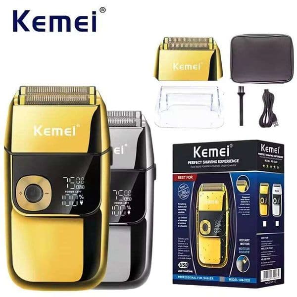 Kemei Trimmer Professional Face Three-Speed Adjustable Haircuts Hine LCD Display Beard Shaver For Menkm-2028