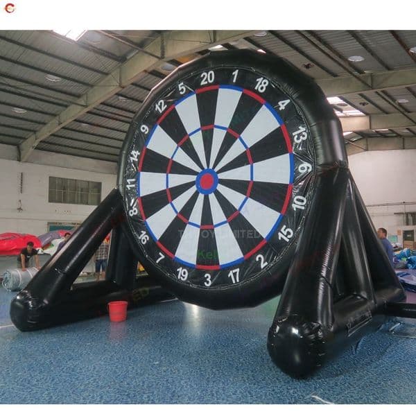 Free shipping 5m height (16.5ft) Outdoor Activities giant double sides inflatable soccer darts football dart board sport game for sale