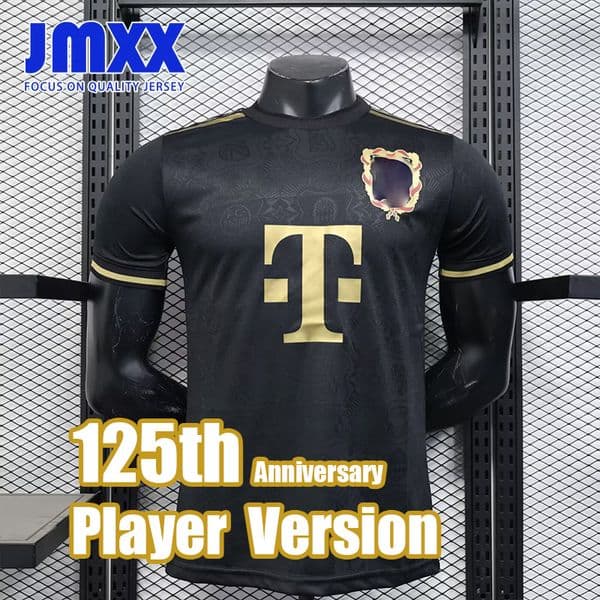 MTZZ 25 26 Soccer Player Version Jersey Black 125th Anniversary KANE Musiala J. Palhinha Luis Diaz KIMMICH Coman Gnabry Muller Man Top Football Shirt 2025 2026 Slim Fit